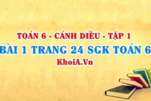 Bài 1 trang 24 SGK Toán 6 tập 1 Cánh Diều